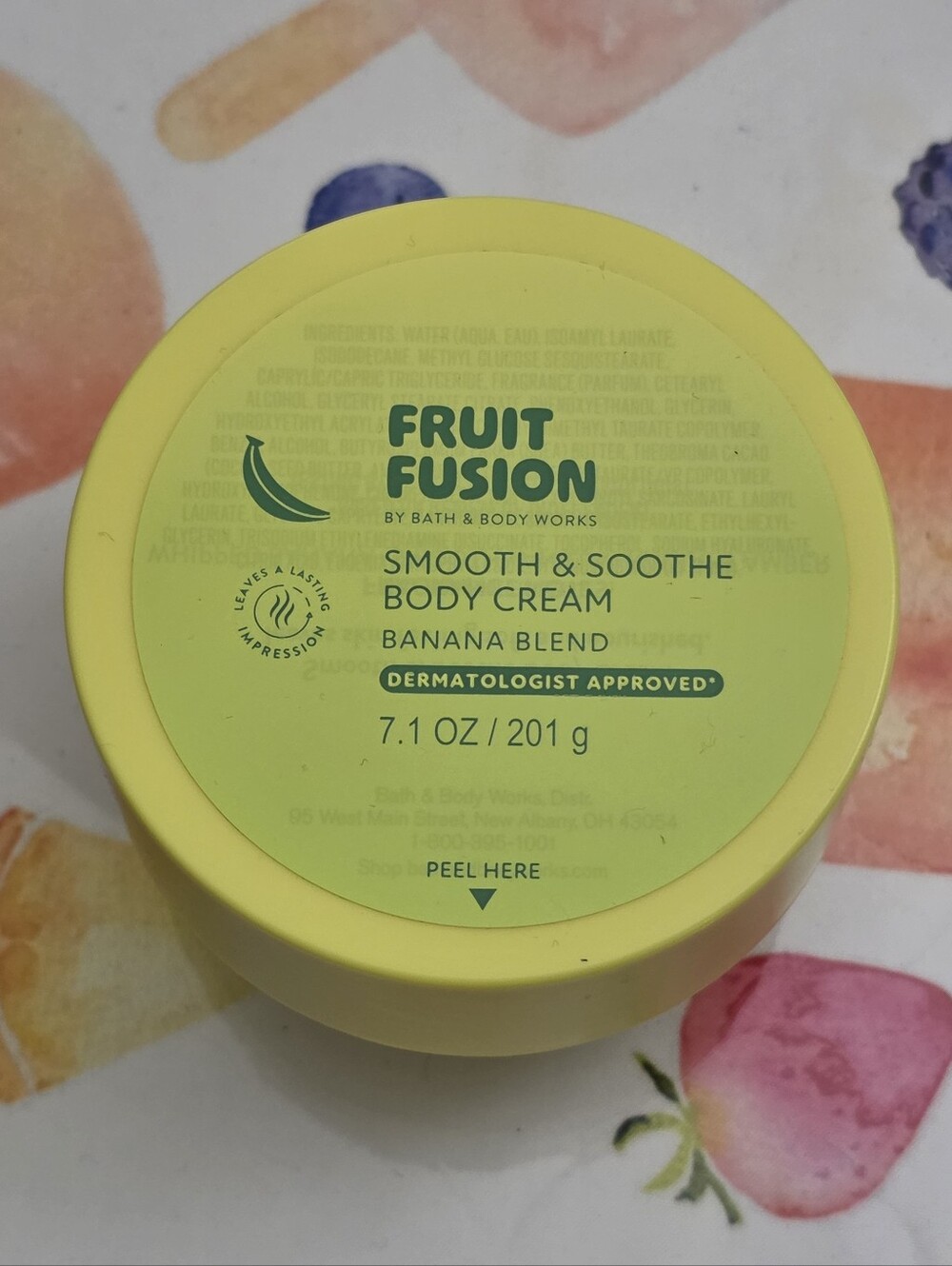 Bath & Body Works Fruit Fusion Banana Blend Smooth & Soothe Body Cream NEW RARE